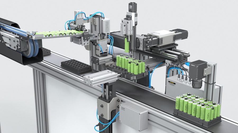Automatisierte Produktionslinie für Batteriezellen